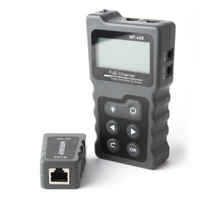 

Multi-functional LCD Network Cable Tester PoE Checker Inline PoE Voltage&Current Tester with Cable Tester