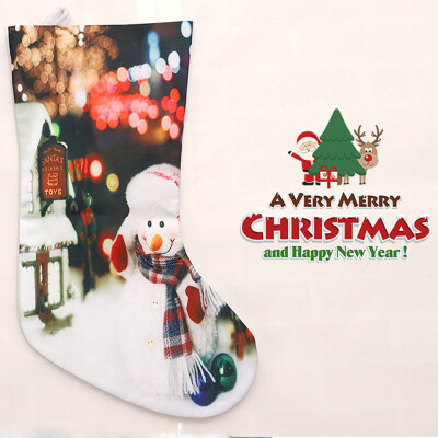 

Gobestart Candy Bag Christmas Gifts Tree Ornament Stocking Santa Claus Snowman Sock Decor