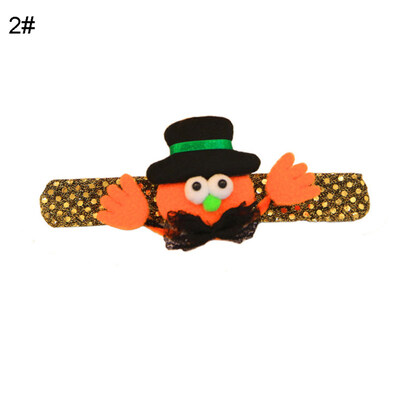 

1Pc Halloween Pumpkin Sequins Children LED Wristband Bracelet Party Supplies