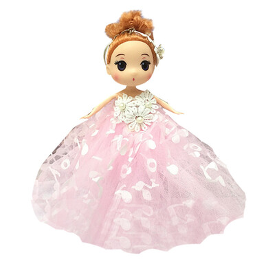 

Tailored Kawaii Bowknot Wed Party Dress Princess Doll 18cm Pendant Cute Baby Key Ring