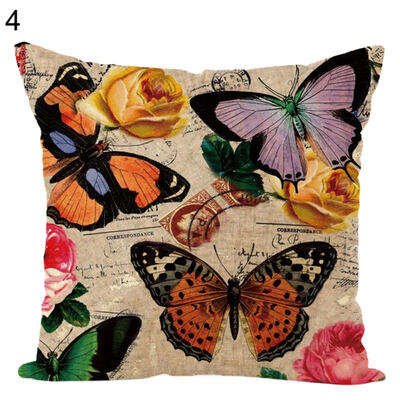

Butterfly Printed Soft Throw Pillow Case Cushion Cover Sofa Bed Car Home Decor