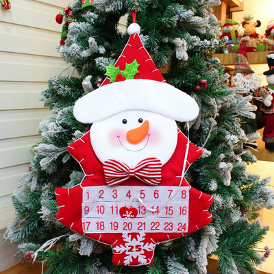 

Toponeto Christmas Advent Calendar & Pockets Felts Kids Wall Hanging Countdowns Decors