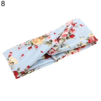 

Fashion Women Yoga Floral Print Knotted Hairband Turban Headband Hair Accessory