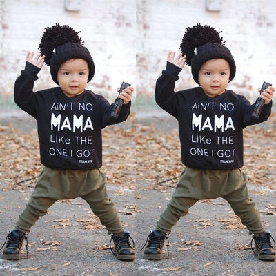 

2PCS Toddler Baby Boys Kids Long Sleeve T-shirtPants Outfits Clothes Set Tracksuit Size 0-3 Years
