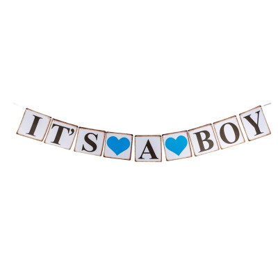 

New Hot Its a Boy Girl Babyborn Shower Banner party decorations 1st Birthday Pompom 1 Year Oneborn Baby Shower Photobooth props