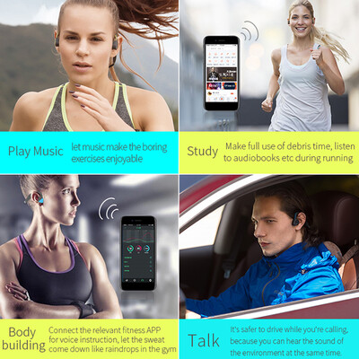 

Vidonn F1 Titanium Bone Conduction Headphones Wireless Bluetooth Earphone Outdoor Sports Headset CSR8645 IP55 Waterproof Hands-fre
