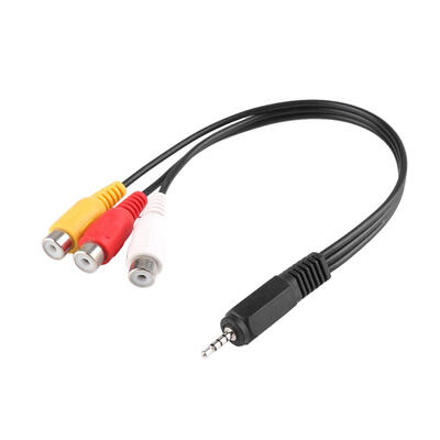 

25mm Male to 3 RCA Female Composite Audio Video AV Adapter Connector Cable