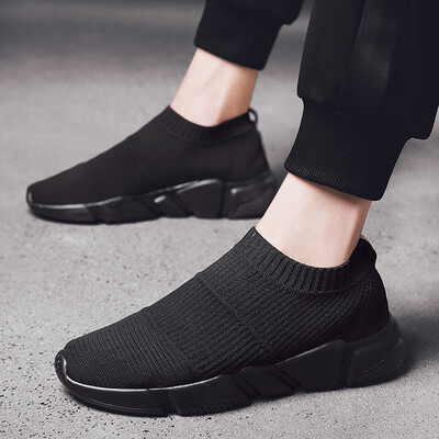 

Old Beijing cloth shoes mens shoes tide shoes socks casual one pedal lazy canvas breathable wild