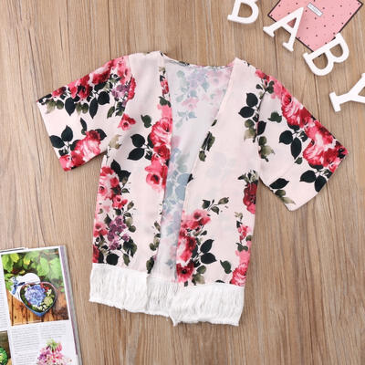 

Baby Girls New Fashion Kids Child Lace Tassel Kimono Cardigan Shawl Cover Outfits