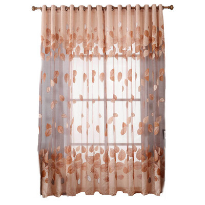 

Foliage Tulle Sheer Door Window Screening Curtain Drape Scarf Sheer Voile D