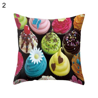 

Multicolor Candy Food Cushion Cover Home Office Cafe Car Decoration Pillow Case