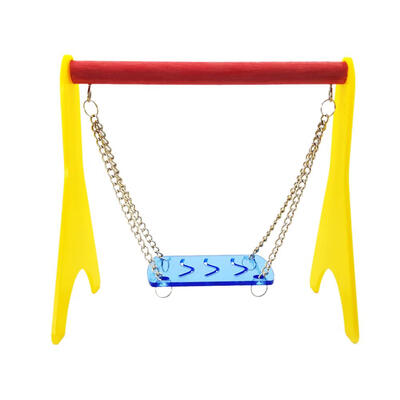 

Colorful Plastic Hamster Toy Swing Hammock Elastic Parrot Bird Biting Toys