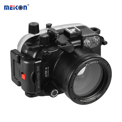 

MEIKON Waterproof Camera Diving Housing Protective Case Cover Underwater 40m 130ft for Canon G7X Mark II
