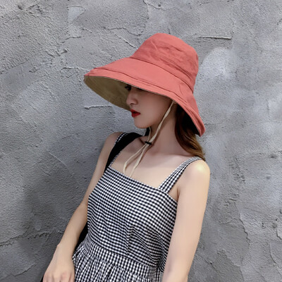 

Double-sided fishermans hat Korean casual big-brim sunshade hat outdoor fashion beach cap sun-proof hat