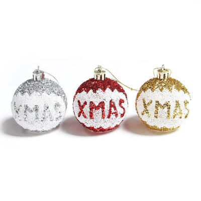 

The new 3pcs Christmas ball Christmas scene with Christmas tree decoration