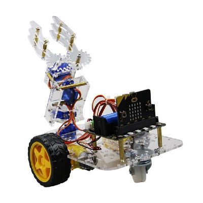 

Microbit Mechanical Arm Smart Robot Car DIY Kit Support Graphical Programming STEM Educational Toy with BT for Children Students