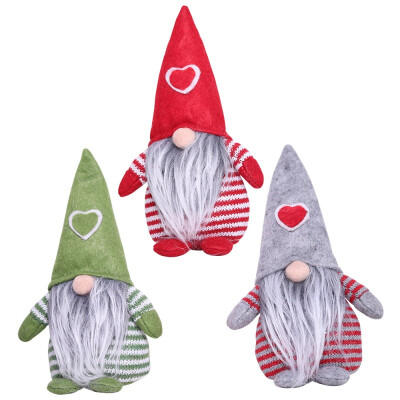 

Christmas Handmade Table Decor Dolls Non-Woven Hat Santa Figurines Ornament Holiday