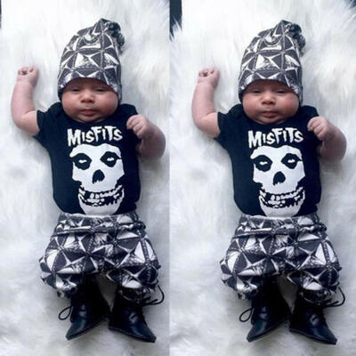 

US Newborn Boy Baby Girl Bodysuit Romper Long Pants Leggings Hat Outfit Clothes