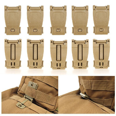 

10 Pieces Tactical Gear Strap Clip for Molle Backpack Webbing Attachments D Ring Hook Tactical Vest Belt