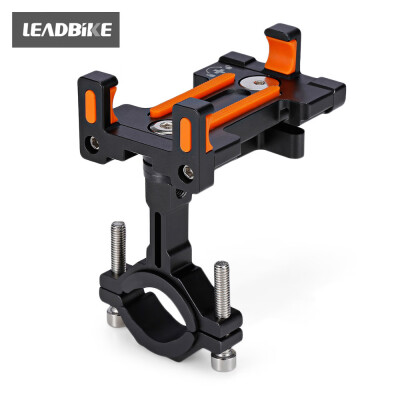 

LEADBIKE LD32 Bicycle Aluminum Alloy Mobile Phone Holder 90 Degree Rotating Riding Shockproof Navigation Bracket