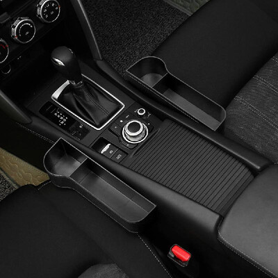 

2pcs Beige Car Organizer Seat Carriage Bag PU Case Pocket Multifunctional Storage Box Left right