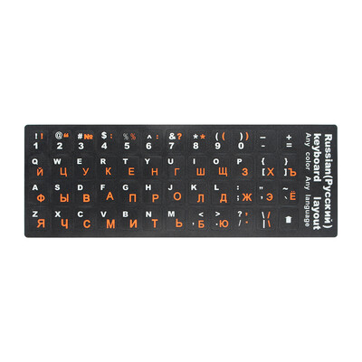 

English QWERTY Replacement Keyboard Sticker with Big Letters Non-Transparent Universal for Laptop Notebook