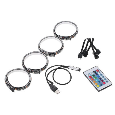 

DC5V 14W RGB 2 Meters LED Strip Light Kit with IR Remote Control Controller USB Powered Operated Brightness Adjustable Dimmable