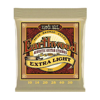 

Ernie Ball 2006 Earthwood Extra Light Acoustic Guitar Strings 10-50 Musical Instrument Parts