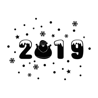 

Gobestart New Year Merry Christmas Snowflake Wall Sticker Home Shop Windows Decals Decor