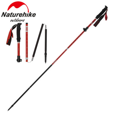 

Folding Trekking Walking Hiking Stick AdjustableAnti-Shock Aluminum Alloy Pole