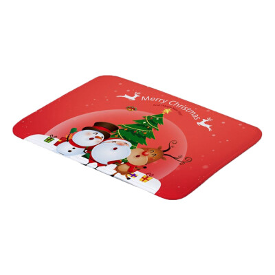 

Christmas Decoration Festive Santa Claus Elk Mat Bedroom Bathroom Home Absorbent Non-Slip Mat