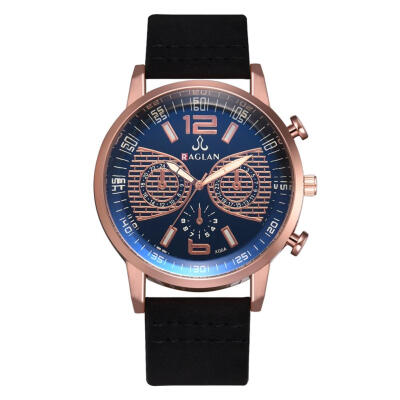 

Casual Novelty Analog Quartz Watches Men Leather Strap Big Dial Wristwatch