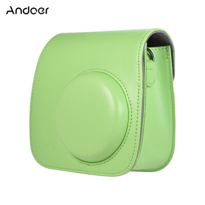 

Andoer PU Instant Camera Case Bag with Strap for Fujifilm Instax Mini 9888s Flamingo Pink