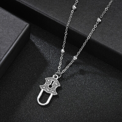 

1 PCS Fashion Jewelry Collier Sliver Color Statement Pendant Necklace Womens Beauty And Beast Jewelry Lovers Gifts