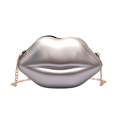 

Sexy Lips Shaped Shoulder Bag Women PU Leather Chain Handbag Purse Clutch Bags Small Crossbody Bag Bolsa T20