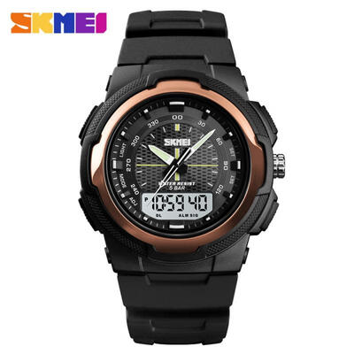 

SKMEI 47mm Mens Casual Waterproof LED Digital Sports Watch With Dual Time Display