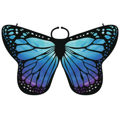 

Children Girl Colorful Cloak Butterfly Cape Scarf Monarch Butterfly Cloak Wing Decoration Festive Party Supplies