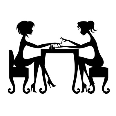 

〖Follure〗Girl Nails Vinyl Decal Fancy Art Home Decor Wall Stickers