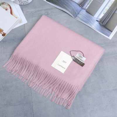 

Pure color thorn wool cashmere shawl sky cashmere wild handmade scarf thick warm shawl female