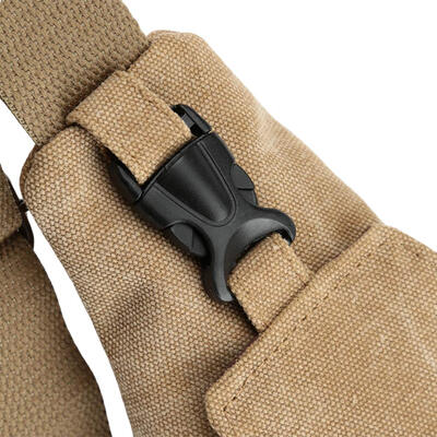 

Vintage Mens Canvas Military Bag Zipper Pocket Shoulder Travel Bag Hiking Small Bag BlackKhakiCoffee