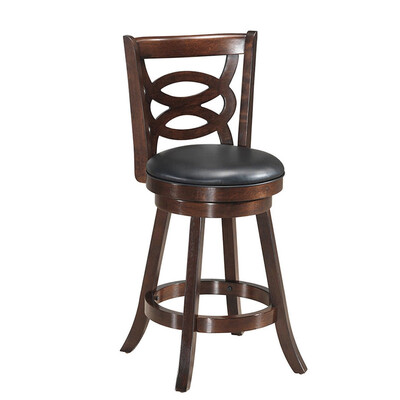 

Counter Height Upholstered Espresso Swivel Dining Chair-24"