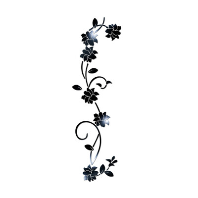 

VINE FLOWERS Wall Decor Removable Acrylic Decal HOME Sticker Art DIY Mural