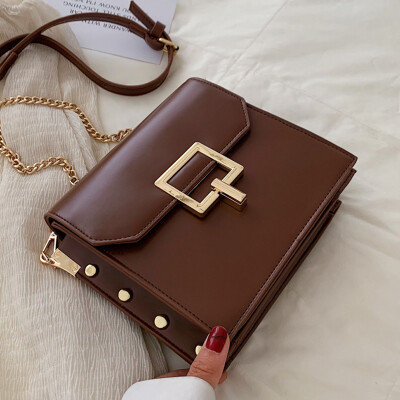 

The new chain bag girl 2019 summer fashion oblique satchel Korean version of the retro small square bag 100 single shoulder bag