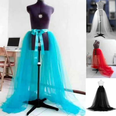 

Womens Tutu Skirt Mesh Tulle High Low Tutu Bustle Skirt Dancing Petticoat Skirt