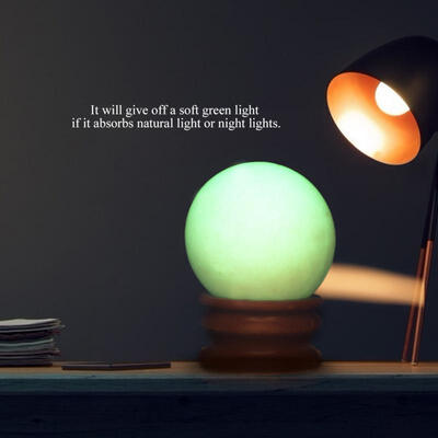 

Greensen Glowing Stone Green Luminous Crystal Ball Sphere With Base Diameter 35cm