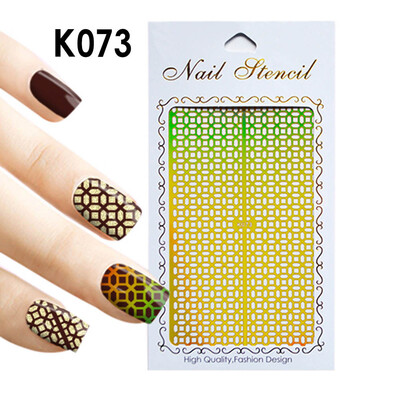 

Toponeto 1Pc Irregular Hollow Nail Art Vinyls Stencil Stickers Manicure