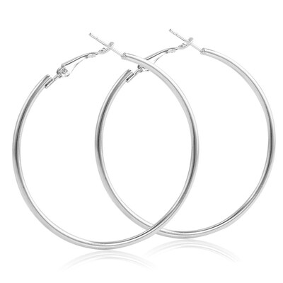 

EK2088 Punk Big Size Hoop Earrings Brincos Trendy Party Exaggerated Gold Silver Color Round Circle Earrings for Women Jewelry
