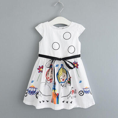 

New Lovely Summer Baby Girls Princess Party Tutu Floral Dress Toddler Kids White Dress