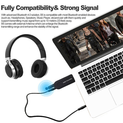 

〖Follure〗USB Wireless Bluetooth Audio Transmitter A2DP 35mm Stereo HiFi Adapter For TV