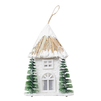 

Tailored Wood House Christmas Pendant Tree Decorations Ornaments Luminous Cabin House